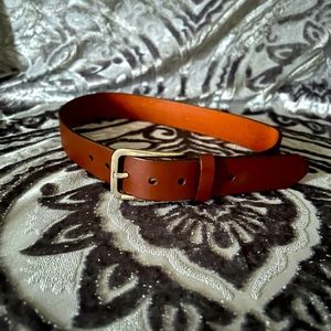 Dickies All Leather Boys Belt size Small 22-24 inch waist